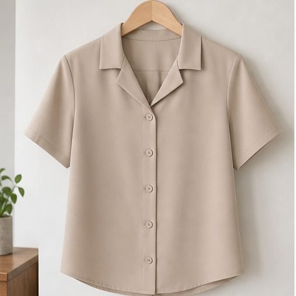 Sand Pleated Blouse